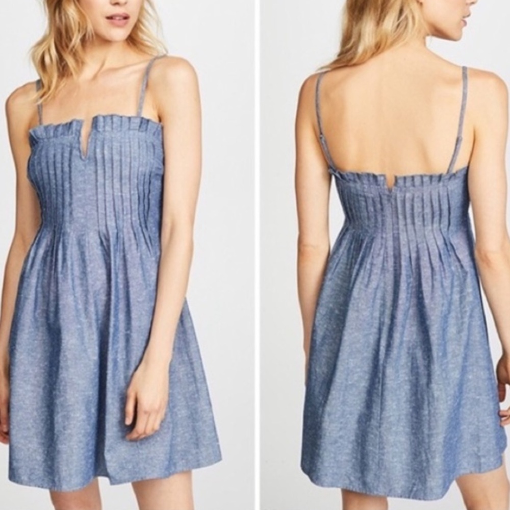 Madewell Denim Pintuck Cami Dress